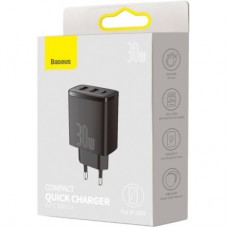 Зарядний пристрій Baseus Compact Quick Charger 2U+C (CCXJ-E01) - Фото