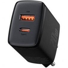 Зарядное устройство Baseus Compact Quick Charger U+C 20W EU Black (CCXJ-B01)