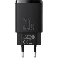 Зарядний пристрій Baseus Compact Quick Charger U+C 20 W EU Black (CCXJ-B01) - Фото