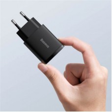 Зарядний пристрій Baseus Compact Quick Charger U+C 20 W EU Black (CCXJ-B01) - Фото