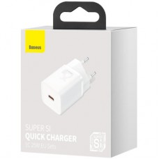 Зарядний пристрій Baseus Super Si Quick Charger 1C White (CCSP020102) - Фото