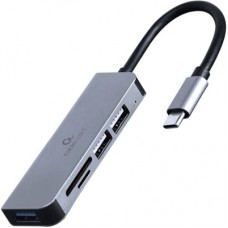 Концентратор Cablexpert USB-С to 1 х USB 3.1 Gen1 (5 Gbps), 2 х USB 2.0, CardReader (UHB-CM-CRU3P1U2P2-01) - Фото