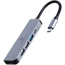 Концентратор Cablexpert USB-C 5-in-1 (hub/HDMI/PD) (A-CM-COMBO5-03) - Фото