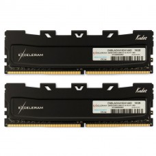 Модуль пам'яті для комп'ютера DDR4 16 GB (2x8GB) 3200 MHz Kudos Black eXceleram (EKBLACK4163216AD) - Фото