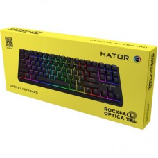 Клавіатура Hator Rockfall 2 Optica TKL Black USB Black (HTK-730) - Фото