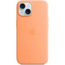 Чехол для мобильного телефона Apple iPhone 15 Silicone Case with MagSafe Orange Sorbet (MT0W3ZM/A) - Фото