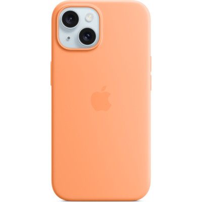 Чехол для мобильного телефона Apple iPhone 15 Silicone Case with MagSafe Orange Sorbet (MT0W3ZM/A)