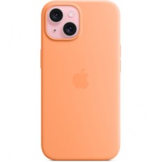 Чехол для мобильного телефона Apple iPhone 15 Silicone Case with MagSafe Orange Sorbet (MT0W3ZM/A) - Фото