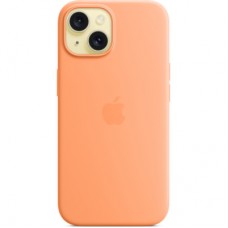 Чехол для мобильного телефона Apple iPhone 15 Silicone Case with MagSafe Orange Sorbet (MT0W3ZM/A) - Фото