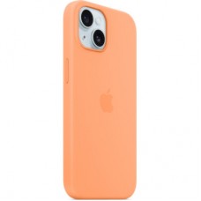 Чехол для мобильного телефона Apple iPhone 15 Silicone Case with MagSafe Orange Sorbet (MT0W3ZM/A) - Фото