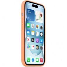 Чехол для мобильного телефона Apple iPhone 15 Silicone Case with MagSafe Orange Sorbet (MT0W3ZM/A) - Фото