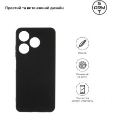 Чохол для планшета Armorstandart Matte Slim Fit Tecno Spark 10 4G (KI5q) Camera cover Black (ARM67818) - Фото