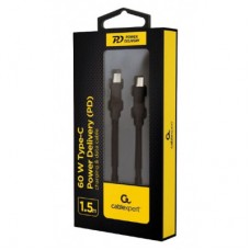 Дата кабель USB 2.0 USB-C to USB-C 1.5m 60W Cablexpert (CC-USB2-CMCM60-1.5M) - Фото