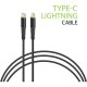 Дата кабель Type-C to Lightning 1.2m CBFLEXTL1 18 W black Intaleo (1283126542459)