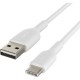 Дата кабель USB 2.0 AM to Type-C 1.0m PVC white Belkin (CAB001BT1MWH)