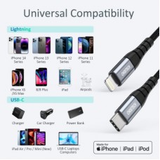 Дата кабель USB-C to Lightning 2.0m MFI Choetech (IP0041-BK) - Фото