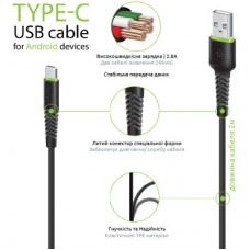 Дата кабель USB 2.0 AM to Type-C 2.0m CBFLEXT2 Black Intaleo (1283126521423) Дата кабель USB 2.0 AM to Type-C 2.0m CBFLEXT2 Black Intaleo (1283126521423) - Фото