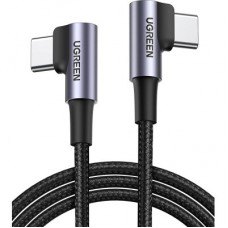 Дата кабель USB 2.0Type-C to Type-C 2.0m 3A 60W US323 90-degree Black Ugreen (70531) - Фото