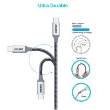 Дата кабель USB 2.0 Type-C to Type-C 1.8m 100 W Choetech (XCC-1002-GY) - Фото
