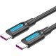 Дата кабель USB-C to USB-C 1.0m 2.0 100 W VENTION (COTBF)