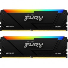 Модуль памяти для компьютера DDR4 32GB (2x16GB) 3200 MHz Beast RGB Kingston Fury (ex.HyperX) (KF432C16BB12AK2/32)