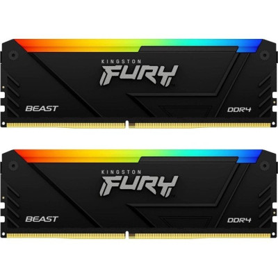 Модуль пам'яті для комп'ютера DDR5 32GB (2x16GB) 3200 MHz Beast RGB Kingston Fury (ex.HyperX)