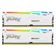 Модуль памяти для компьютера DDR5 32GB (2x16GB) 5200 MHz Beast White RGB Kingston Fury (ex.HyperX)
