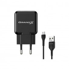 Зарядное устройство Grand-X CH-03UMB (5V/2,1A + DC cable Micro USB) Black (CH-03UMB)