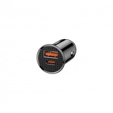 Зарядний пристрій Baseus Circular Plastic USB, Type-C PD3.0, QC4.0, black (CCALL-YS01) - Фото