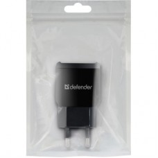 Зарядний пристрій Defender EPA-13 black, 2xUSB, 5V/2.1A, package (83840) - Фото