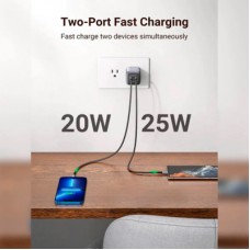 Зарядное устройство Ugreen 2xUSB 40W GAN (Type-C 25W+20W) PD CD294 (90573) - Фото