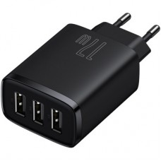 Зарядний пристрій Baseus Compact Charger 3U Black (CCXJ020101) - Фото