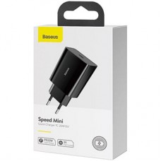 Зарядний пристрій Baseus Speed Mini Quick Charger Black (CCFS-SN01) - Фото