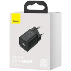 Зарядний пристрій Baseus Super Si Quick Charger 1C 25 W Black (CCSP020101) - Фото