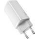 Зарядний пристрій Baseus 2xUSB 65 W GaN (USB-C+USB-A) white (CCGAN2L-B02) Зарядний пристрій Baseus 2xUSB 65 W GaN (USB-C+USB-A) white (CCGAN2L-B02)