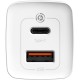 Зарядний пристрій Baseus 2xUSB 65 W GaN (USB-C+USB-A) white (CCGAN2L-B02) Зарядний пристрій Baseus 2xUSB 65 W GaN (USB-C+USB-A) white (CCGAN2L-B02)