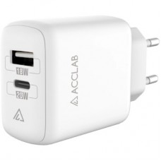 Зарядний пристрій ACCLAB AL-TC220 (1xUSB, 1xType-C) (1283126556494) - Фото