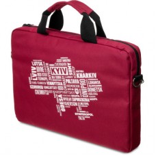 Сумка для ноутбука Vinga 15.6" NB1502 Burgundy, white print (NB1502UWBY) - Фото