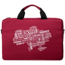 Сумка для ноутбука Vinga 15.6" NB1502 Burgundy, white print (NB1502UWBY) - Фото