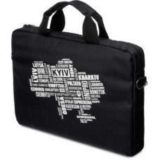 Сумка для ноутбука Vinga 15.6" NB1502 Black, white print (NB1502UWBK) - Фото