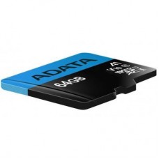 Картка пам'яті ADATA 64 GB microSD class 10 UHS-I A1 Premier (AUSDX64GUICL10A1-RA1) - Фото