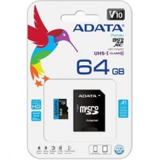 Картка пам'яті ADATA 64 GB microSD class 10 UHS-I A1 Premier (AUSDX64GUICL10A1-RA1) - Фото