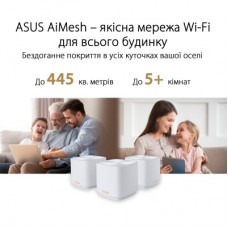 Точка доступу Wi-Fi ASUS XD4 Plus 2pk White (90IG07M0-MO3C20) - Фото