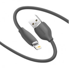 Дата кабель USB 2.0 AM to Lightning 2.0m 2.4A Jelly Liquid Silica Gel Black Baseus (CAGD000101) - Фото