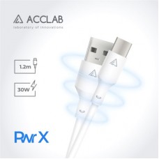 Дата кабель USB 2.0 AM to Type-C 1.2m PwrX 30W ACCLAB (1283126559532) - Фото