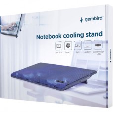 Підставка для ноутбука Gembird до 15.6", 2x125мм вентилятори, чорний (NBS-2F15-05) - Фото