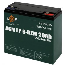 Батарея до ДБЖ LogicPower 12 V 20 Ah LP-6-DZM-20 (5438) - Фото