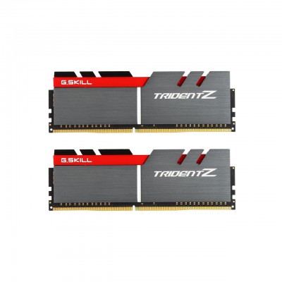 Модуль пам'яті для комп'ютера DDR4 16 GB (2x8 GB) 3200 MHz Trident Z Silver H/ Red G.Skill (F4-3200C16D-16GTZB)