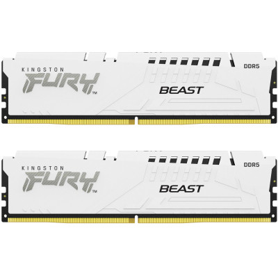 Модуль памяти для компьютера DDR5 64GB (2x32GB) 5600 MHz Beast White EXPO Kingston Fury (ex.HyperX)