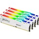 Модуль памяти для компьютера DDR5 128GB (4x32GB) 5600 MHz FURY Beast RGB White Kingston Fury (ex.HyperX) (KF556C40BWAK4-128) Модуль памяти для компьютера DDR5 128GB (4x32GB) 5600 MHz FURY Beast RGB White Kingston Fury (ex.HyperX) (KF556C40BWAK4-128)
